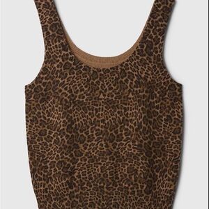 GAP Brown Leopard Print Tank Top